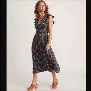 Marine Layer rainbow striped maxi dress, size small, NWOT